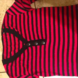 Pink and black striped shirt